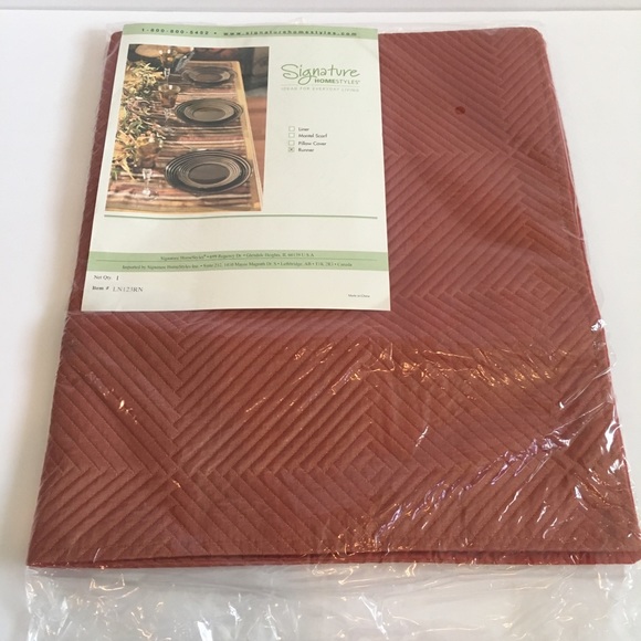 Burnt Orange Quilted Runner - Picture 4 of 5